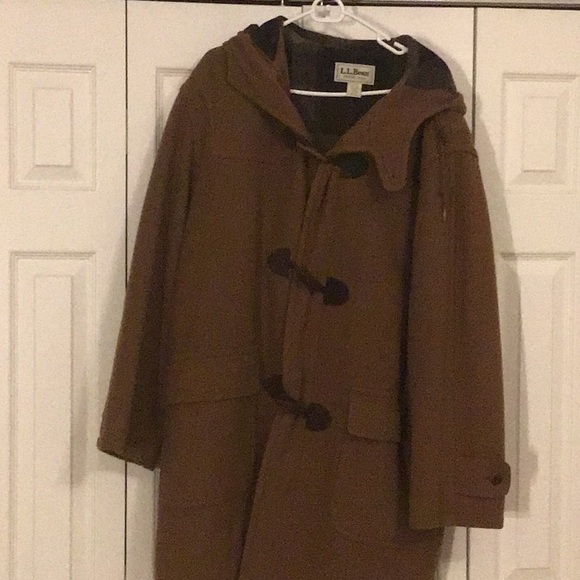 LL Bean Wool Toggle Coat XL - Picture 3 of 4